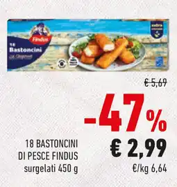 Conad 18 bastoncini di pesce FINDUS offerta