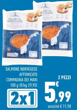 Conad Salmone norvegese affumicato COMPAGNIA DEI MARI offerta