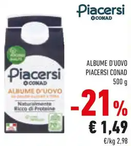 Conad Albume d'uovo PIACERSI CONAD offerta