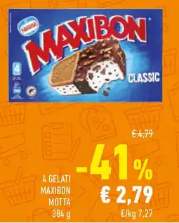 Conad 4 gelati maxibon MOTTA offerta