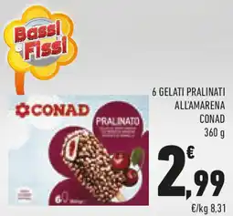 Conad 6 gelati pralinati all'amarena CONAD offerta