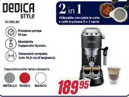 Trony DeLonghi DEDICA STYLE EC685.BK offerta