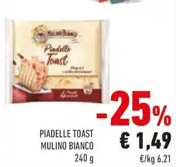 Conad Piadelle toast MULINO BIANCO offerta