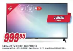 Trony LG SMART TV UHD 86" 86UR78006LB offerta