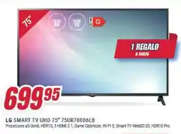 Trony LG SMART TV UHD 75" 75UR78006LB offerta
