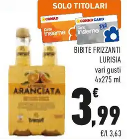 Conad Bibite frizzanti LURISIA offerta