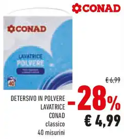 Conad Detersivo in polvere lavatrice CONAD offerta
