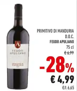Conad Primitivo di manduria D.O.C. FEUDO APULIANO offerta
