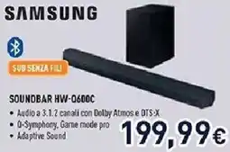 Unieuro SAMSUNG SOUNDBAR HW-0600C offerta