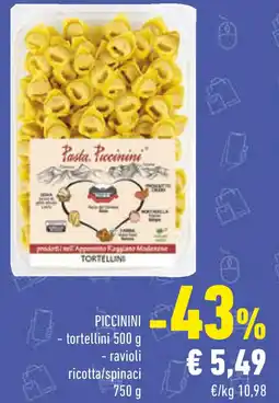 Conad PICCININI tortellini - ravioli ricotta/spinaci offerta