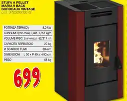 Mondo Brico Stufa a pellet | maria 9 back bordeaux vintage offerta