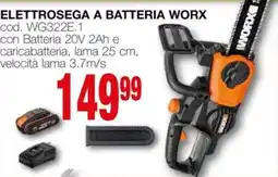 Mondo Brico Elettrosega a batteria WORX offerta