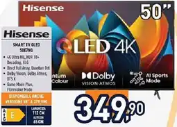 Unieuro Hisense SMART TV QLED 50E7NQ offerta