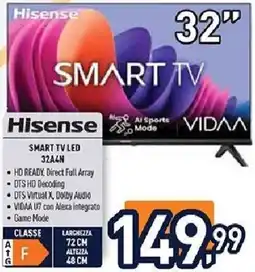 Unieuro Hisense SMART TV LED 32A4N offerta