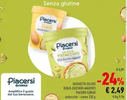 Conad Vaschetta gelato senza zuccheri aggiunti PIACERSI CONAD offerta