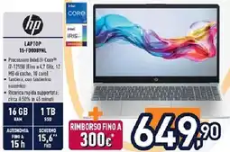 Unieuro hp LAPTOP 15-FD0089NL offerta