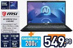 Unieuro MSI MODERN 15 HAI C1MG-096IT offerta