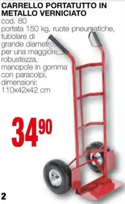 Mondo Brico Carrello portatutto in metallo verniciato offerta
