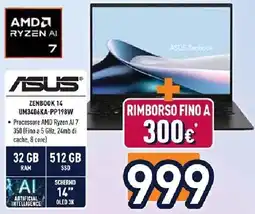 Unieuro ASUS ZENBOOK 14 UM3406KA-PP198W offerta