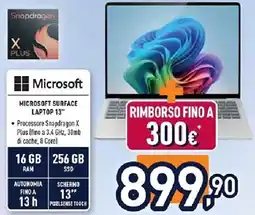 Unieuro MICROSOFT SURFACE LAPTOP 13" offerta