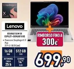 Unieuro Lenovo IDEAPAD SLIM 5X COPILOT+(83HL001GIX) offerta