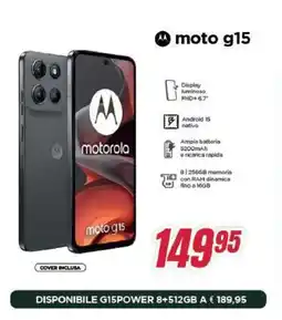 Trony motorola moto g15 offerta
