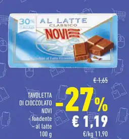 Conad Tavoletta di cioccolato NOVI offerta