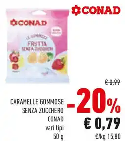 Conad Caramelle gommose senza zucchero CONAD offerta