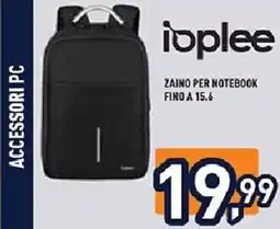 Unieuro ioplee ZAINO PER NOTEBOOK FINO A 15.6 offerta