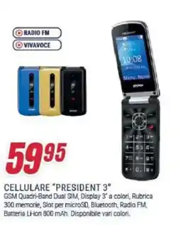 Trony Brondi cellulare "president 3" offerta