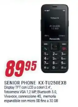 Trony Panasonic SENIOR PHONE KX-TU250EXB offerta