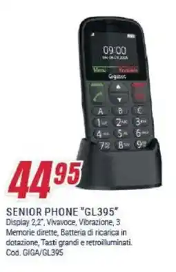 Trony Panasonic SENIOR PHONE "GL395" offerta
