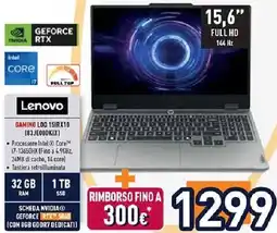 Unieuro Lenovo GAMING LOQ 15IRX10 (83.JE00DKIX) offerta