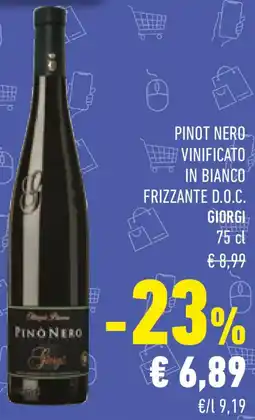 Conad Pinot nero vinificato in bianco frizzante D.O.C. GIORGI offerta