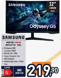 Unieuro SAMSUNG MONITOR GAMING ODYSSEY 65-655C offerta