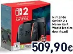 Unieuro Nintendo Switch 2 + Mario Kart World (codice download) offerta