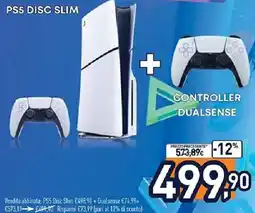 Unieuro PS5 DISC SLIM + CONTROLLER DUALSENSE offerta