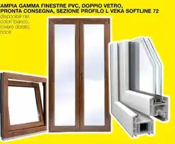 Mondo Brico Ampia gamma finestre pvc, doppio vetro, pronta consegna, sezione profilo l veka softline 72 offerta