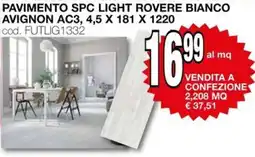Mondo Brico Pavimento spc light rovere bianco avignon AC3, 4,5 x 181 x 1220 offerta