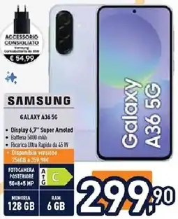Unieuro SAMSUNG GALAXY A36 5G offerta