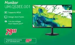 Trony Acer Monitor UM.QS3EE.001 offerta