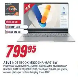 Trony ASUS NOTEBOOK M5506NA-MA018W offerta