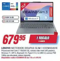 Trony LENOVO NOTEBOOK IDEAPAD SLIM 3 83EM004UIX offerta