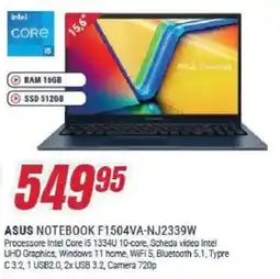 Trony ASUS NOTEBOOK F1504VA-NJ2339W offerta
