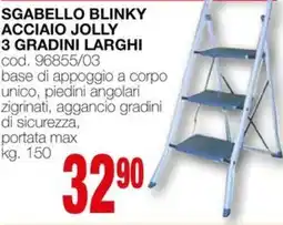 Mondo Brico Sgabello blinky acciaio jolly 3 gradini larghi offerta