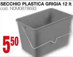 Mondo Brico Secchio plastica grigia offerta