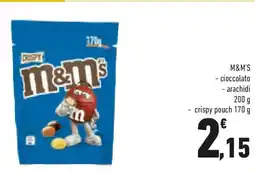 Conad M&M'S - cioccolato - arachidi crispy pouch offerta