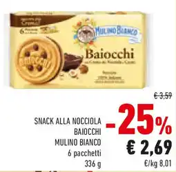 Conad Snack alla nocciola baiocchi MULINO BIANCO offerta