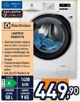 Unieuro Electrolux LAVATRICE EW6FCH19G offerta