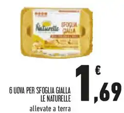 Conad 6 uova per sfoglia gialla LE NATURELLE offerta